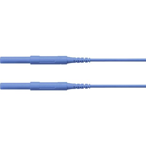 Schützinger Cordon de mesure de sécurité mâle 4 mm mâle 4 mm 150.00 cm bleu 1 pc(s) (1/2)