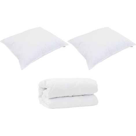 Couette avec Oreillers avec oreiller 3 pcs,Duvet Blanc CFW12469 (1/5)