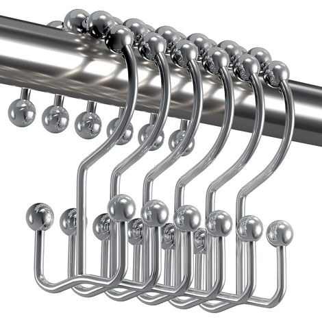 Rostfreie Duschhaken aus Metall, 12er-Set (1/5)