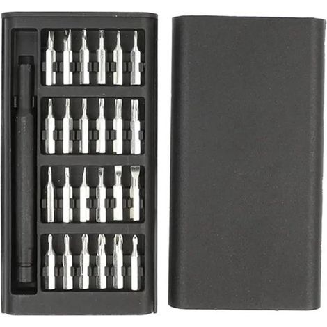 Juego de destornilladores Juego de destornilladores de precisión Mini herramientas eléctricas ajustables Juego de herramientas de precisión 25 en