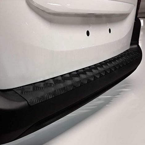 Protection Seuil de Pare-Chocs Arriére pour Peugeot Rifter / Citroen Berlingo 2019-2026 Aluminium Noir (1/5)