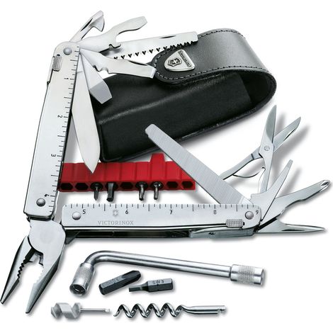 Victorinox SwissTool X Plus 39 functions with leather case silver V-3 03 V3 03 Victorinox03 Victorinox 03 38 L VictorinoxL Victo
