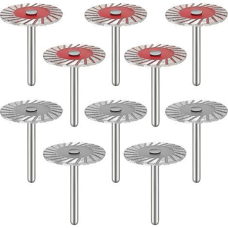 Lot de 10 lames de 40 mm pour la sculpture sur pierre, mini lames de scie diamantées turbo pour gravure, disque de coupe pour métal (résistant à l'usure) (1/5)