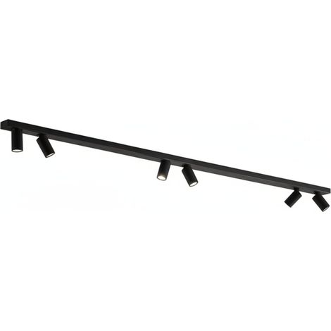 Plafoniera Moderna Oddy Metallo Nero 6 Luci Orientabili Gu10 Ip20 (1/3)