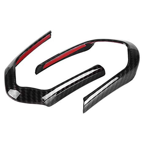 2pcs Steering Wheel Trim Sticker Steering Wheel Cover Decoration Steering Wheel Frame (Carbon Fiber)