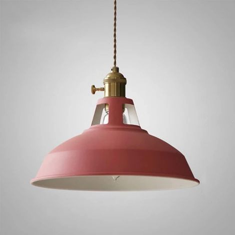 Industrielle Pendelleuchte, Retro-Deckenleuchte E27, dekorative Beleuchtung, Vintage-Metall-Kronleuchter-Deckenleuchte, für Küche, Schlafzimmer, Esszimmer (Rot)