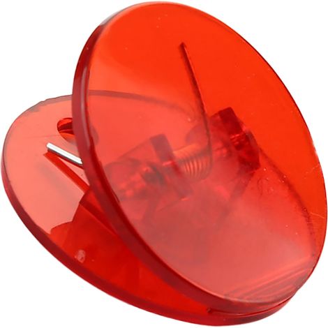 Pince à sachets alimentaires ronde en plastique rouge, idéale pour la maison et la cuisine. (1/5)
