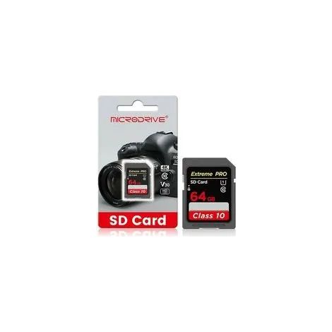 Carte SD 64 Go - Compatible avec les caméras de surveillance, les caméras embarquées, les téléphones portables et les tablettes (1/3)