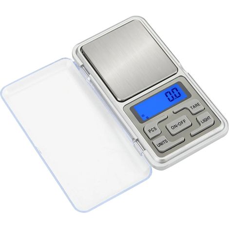 Lot de 2 - Balance numérique - Balance de poche / Balance de cuisine - Précision : 0,01-200 g - Argent-AquaForge (1/5)