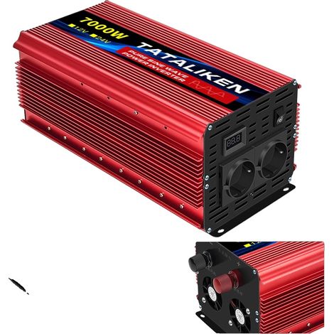 Inverter a onda sinusoidale pura, alta efficienza, design compatto, 12V 7000W 220V (1/2)