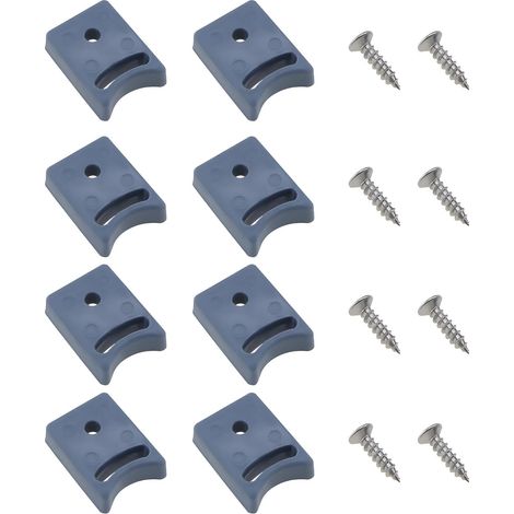 Store 8 Pièces Bloc de Limite de Poulie de Porte de Douche Butée de Porte Coulissante avec Vis Bloc de Protection Anti-collision Adapté à L'accessoire Tampon de Poulie de Porte de Douche 25x18x7mm (1/5)