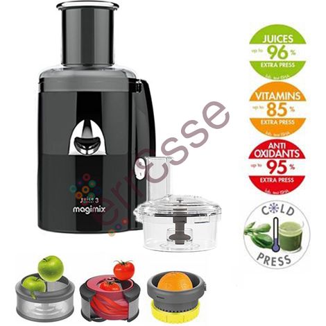 MAGIMIX Estrattore Juice Expert 3 con Tagliaverdure Nero