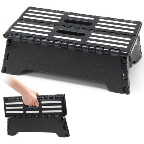 Marche Pied Pliable et Portable 38x22x13cm - Tabouret Anti-dérapant pour Enfants et Adultes - Idéal pour Cuisine, Salle de Bain, Camping (1/5)