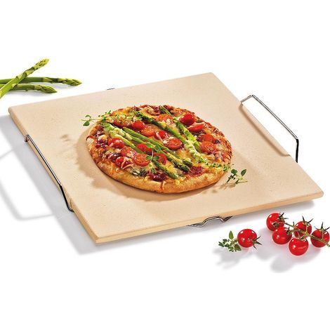 KÜCHENPROFI piedra para pizza con rejilla 38x33.5x1cm