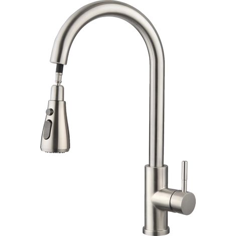 Robinet de cuisine, douchette escamotable, rotation à 360°, 1pc, G3/8-a (1/2)