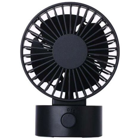 Mini ventilateur de bureau silencieux, ventilateur USB portable personnel pour bureau, maison, bureau et chambre - Noir