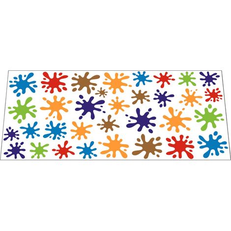 Autocollants Muraux Décoratifs pour Murs de Classe et Tableaux D'affichage, Pvc Étanche Motif Éclaboussures de Peinture, pour Décoration Murale en Salle D'activités Artistiques (1/5)