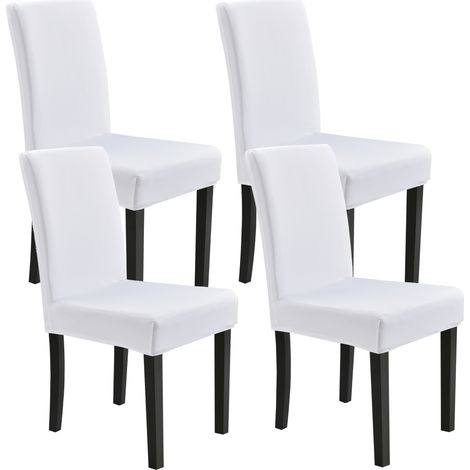 4er-Set Stuhlhusse 42-53 cm Weiß neu.haus