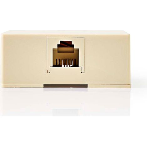 Telecom wall box steckertyp rj11 rj11 buchse rj11 buchse gerade pvc elfenbein (1/5)