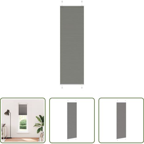 Sichtschutz - Plissee Anthrazit 65x200 cm Stoffbreite 64,4 cm Polyester (1/5)