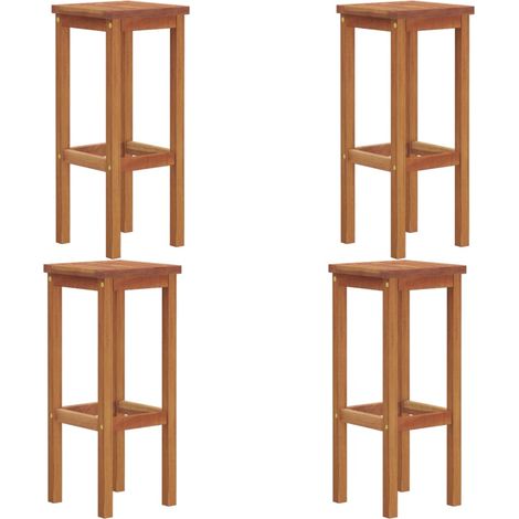 Maison Exclusive - Taburetes de barra de cocina 4 unidades madera