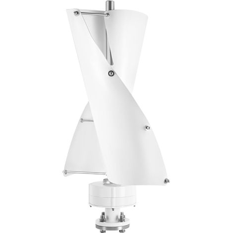 100 W vertikale Windturbine, 12 V, 3-Phasen-Windturbine, 2 Flügel, mit Steuereinheit, geeignet für Boote, Lodges, Cottages oder Mobilheime (weiß/12 V) (1/5)