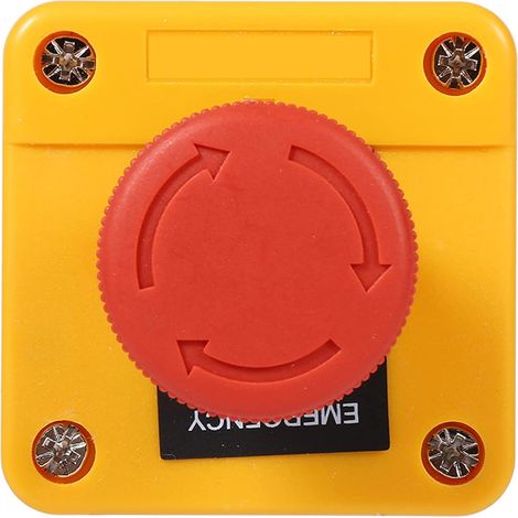Bouton ret Durgence,Bouton Arret Durgence,Arret Durgence Coup De Poing,Bouton De Sortie D'Urgence,660 V 10 A Bouton Poussoir D'Arrêt D'Urgence En Fo De ignon Rouge Interrupteur D'Arrêt D'Urgence En Pl (1/5)