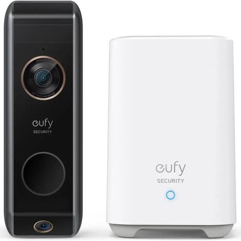 Eufy E8213G11 Timbre de Vídeo Conectado Negro y Blanco