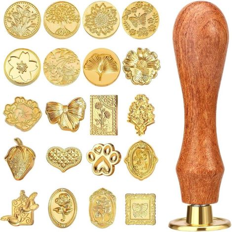 Satz goldener, feuerfester Lacksiegel (1/5)