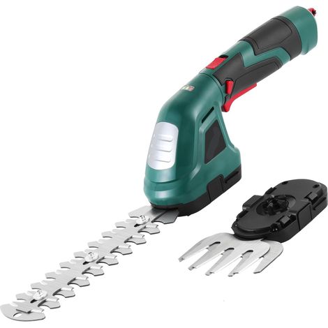 Cisaille Sculpte-Haie et Taille-Herbes sans Fil 7,2V, 2 en 1 Taille Haie Batterie Electrique Cisaille à Gazon avec 2 Lames, Poignée rotative à 180°, pour Coupe, Elagage (1/5)