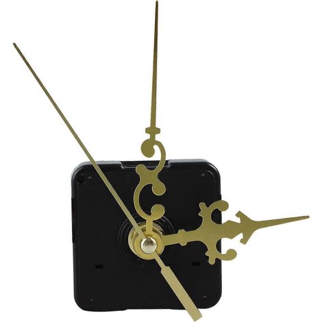 Horloge murale créative à monter soi-même, en plastique et métal, style rétro, avec accessoires de mouvement dorés. (1/5)