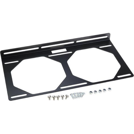 Support de ventilateur compact pour ventilateurs de 12, 24 et 36 cm. Optimise le flux d'air dans les boîtiers de bureau. Support pour radiateur, multicolore (B).