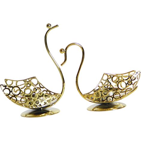 Chandelier en Fer Doré Ajouré, Lot de 2, Style Délicat (1/5)