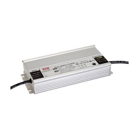 MEAN WELL HLG-480H-C1400A DRIVER DE LED À COURANT CONSTANT 480 W 700 - 1400 MA 171 - 343 V/DC RÉGLABLE, NON DIMMABLE, PROTECTION