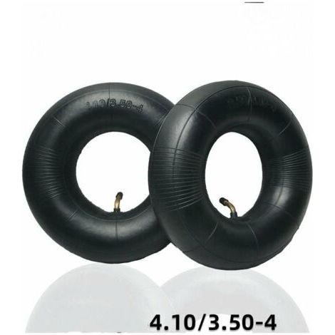 Set mit 2 Schlauchreifen der Größe 4,10/3,50–4 Zoll für Sackkarren, Karren, Gartenkarren, Rasenmäher, mit 4,10–4 Ersatzschlauch.