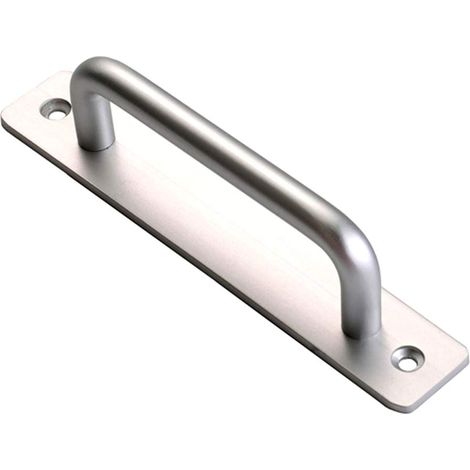 Poignée de porte intérieure en alliage d'aluminium argenté pour bureau, grange, garage, armoire, portail (150 mm) (1/5)