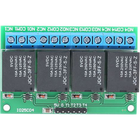 Module Relais Bistable 4 Canaux 5V Verrouillage Automatique Déclenchement Impulsion Basse (1/5)