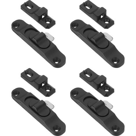 Lot de 4 Verrous Coulissants en Alliage D’Aluminium pour Fenêtres à Battant Limiteur D’Ouverture Réglable Butée de Sécurité pour Porte Coulissante Accessoires de Quincaillerie