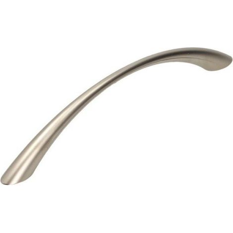 Poignée - 128 mm - Finition Nickel Satiné - Pour Meubles Cuisine Salon Bureau - Lot De 1