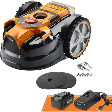 Wireless Robot Lawn Mower for Self-Propelled Lawn Mower up to 200 ㎡, Prevents Obstacles, Without Limiting Cable Plus (1/5)