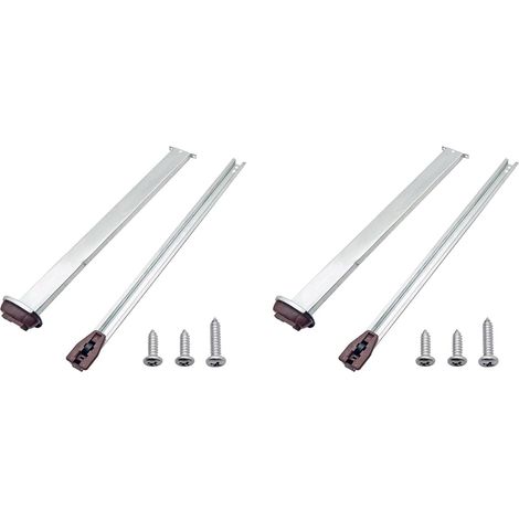 Lot de 2 glissières tiroir métalliques rechange pour diverses commodes (1/5)