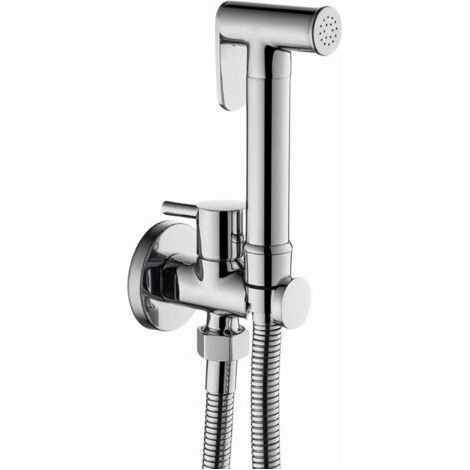 Toilet Shower Kit, Wall Mounted Bidet Toilet Sprayer Brass Hand Shower High Pressure Bidet Handheld Bidet Sprayer Kit for Personal Hygiene (Chrome) (1/5)