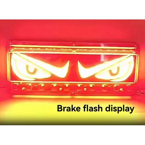 1 set. Color: Black. Material: Plastic. Lion eye taillight assembly. LED high-brightness waterproof brake light. (1/5)