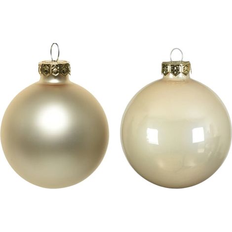 Caja de 16 bolas de Navidad de vidrio perla Ø8 cm (1/3)