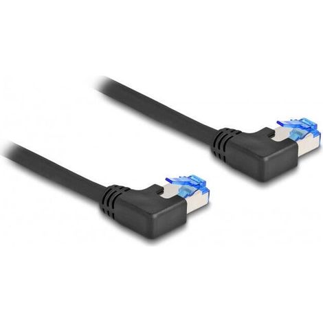Delock 80210 cable de red rj45 cat.6a s/ftp acodado a la izquierda 1 m negro (1/2)