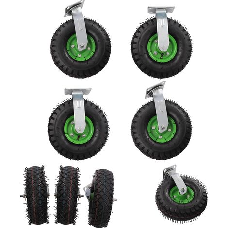 Roulette Charge Lourde 215mm,Roulettes Pivotantes 250 x 90 mm,Avec Absorption des Chocs, équipée de Pneus Silencieux, Adaptées au Transport et aux Chariots. (1/5)