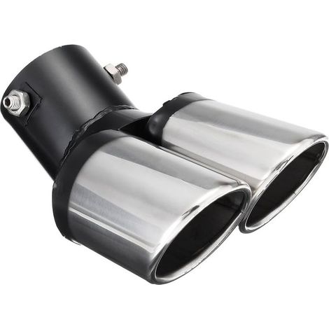 Vtizikl Cache D'échappement Pot D'échappement Universel Silencieux Double Cache D'échappement En Acier Inoxydable Finition Chrome (1/5)