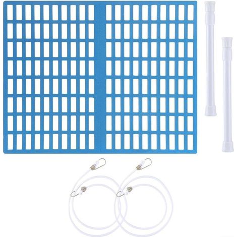 Filet Skimmer Piscine 42x33cm Anti-Débris pour feuilles Filet Maille fine anti- pour feuilles, taille 42x33cm, débris pour avant , réduit entretien manuel (1/5)