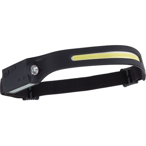 Draper HEAD TORCH 28236 COB LED Rechargeable 2-in-1 Headlamp with Wave Sensor, 3W Brightness, USB-C Charging Cable Included