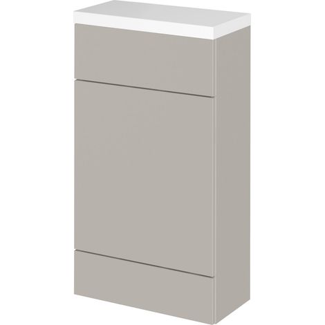 Alrewas Contemporary Floor Standing Compact WC Unit, Pebble Grey, 500mm